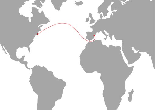 The Ocean Race Atlantic Route Map